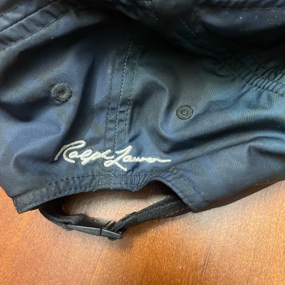 Polo Ralph Lauren Black/Plaid Racing Embroidered Patches Adjustable Strap Hat - Picture 8 of 13